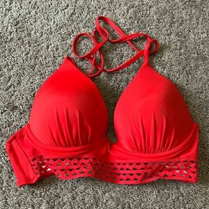 Women’s Red Shade & Shore Padded Wired Bikini Top Size 34C
